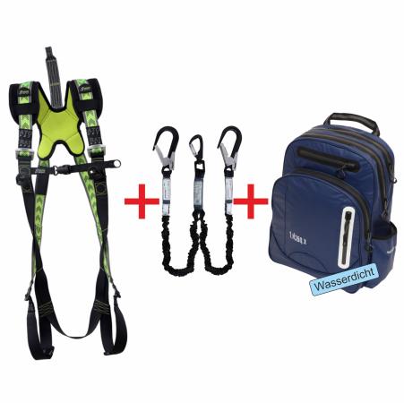 Set, bestehed aus Auffanggurt + Y-Verbindungsmittel + Hochwertigem Rucksack!